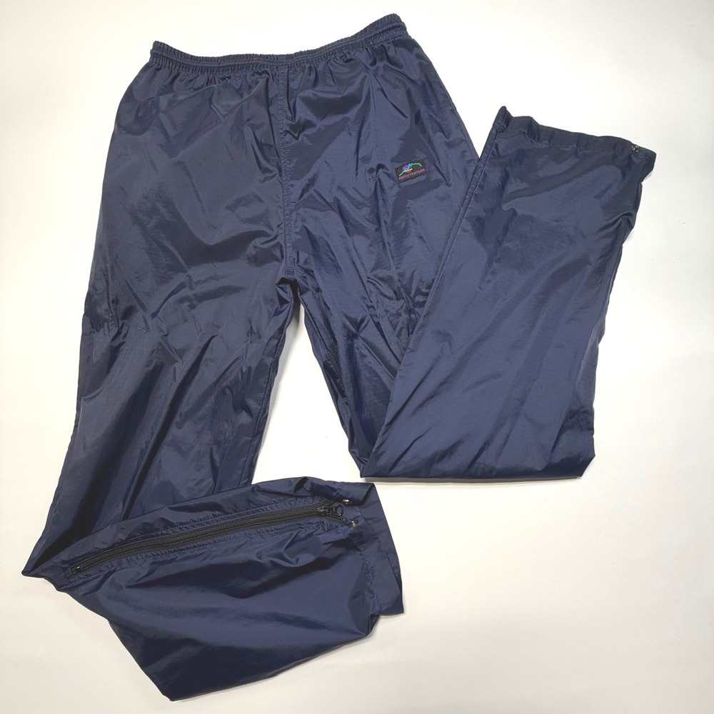 Helly Hansen Vintage Nylon‎ Zip Ankle Pants Small Navy Gorpcore Outdoor